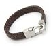 Unique Men's Leather bracelet with stainless steel catch UN B-19DB