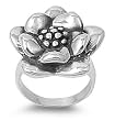 Sterling Silver Ring - Flower - 25mm x 3mm (Sizes 4-9) Sterling Silver Ring - Flower - 25mm x 3mm (Sizes 4-9)