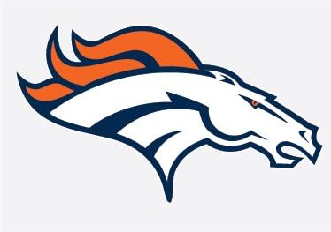 DENVER BRONCOS 4" Football Vinyl Decal Car Truck Stickers NFL