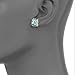 kate spade New York Small Square Aquamarine Blue Glitter Stud Earrings - On Card Only