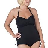 Women's Plus Size Merona Halter 1-pc. Swimsuit - Ebony