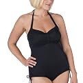 Women's Plus Size Merona® Halter 1-pc. Swimsuit - Ebony