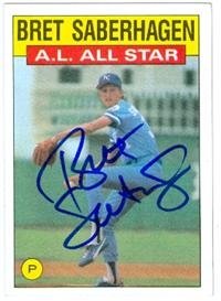 Bret Saberhagen autographed Baseball Card (Kansas City Royals) 1986 Topps All Star card