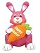 4 Foot Inflatable Easter Bunny Sitting, Holding a Carrot - Yard Decoration