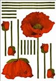 Produkt-Bild: Wandtattoo 2er SET Homesticker DEKO Wandtatoo Wand Sticker FEUCHTRAUM geeignet "Mohn" 50x70cm