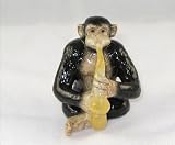 KLIMA Chimpanzee Monkey Plays SAXAPHONE MINIATURE Porcelain New FIGURINE K672