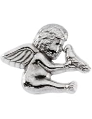 14k Yellow-Gold Angel With Dove Lapel Pin by US Gems