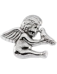 CleverEves 14K Yellow Gold 10.00X12.00 mm Angel W Holy Spirit Lapel Pin