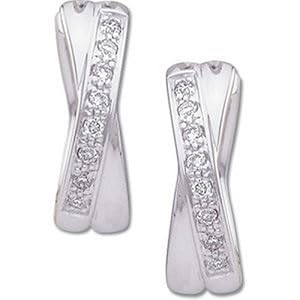 IceCarats Designer Jewelry 14K White Gold 14K White 1/6 Ctw Diamond Earrings. 1/6 Ct Tw Pair