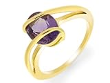 9ct Yellow Gold Amethyst Ring Size P
