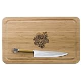 BAM Cutting Board and Knife - Pine Cone by 