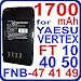 1700mAh Ni-MH FNB-47 FNB47 FNB41 Battery Replacement for Yaesu Vertex FT10 , FT40 , FT50 , VX10 , FT10R , FT40R , 40R , FT50R , 50R Two Way Radio