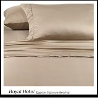 1200 Thread Count Queen 4pc Bed Sheet Set 100% Egyptian Cotton Deep Pocket 1200 TC Solid Taupe