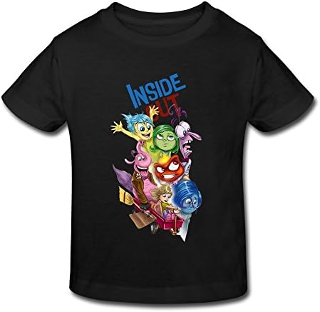 FUNSHINBABY Kid's Toddler Inside Out Cartoon Movie Age 2-6 T-shirt Black 5-6 Toddler