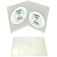 (10) Slim Frosted Clear Double DVD Empty Replacement Boxes / Cases with Wrap Around Sleeve #DVBR09DOCLFR