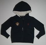 Ralph Lauren Girls Hoodie with Embroidered Crest and Large Polo Pony Logo