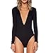 May&Maya Women's Plunging Neckline Bodice (M) Black