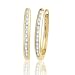 14k Yellow Gold Diamond Oval Hoop Earring (1/2 cttw, G-H Color, I1 Clarity)