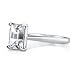 BERRICLE Sterling Silver Solitaire Wedding Engagement Rings 2.1 Carat Emerald Cut Cubic Zirconia CZ Ring for Women, Rhodium Plated Size 4-10