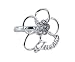 Guess - UBR31112 - Bague Femme - Métal Argent - Fleur - Strass - Extensible