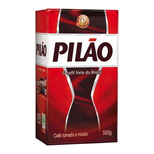 Coffee Rost and Ground - Café Torrado e Moído - Pilao 17.60oz. (500g) - GLUTEN-FREE - (PACK OF 08)
