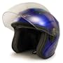 VCAN Blue Xtra Large Metro Scooter Helmet with Full Face Shield