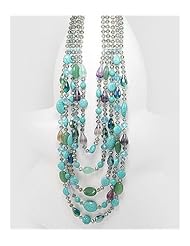 Turquoise Necklace In 92.5 Sterling Silver