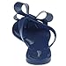 Capelli New York Ladies Fashion Flip Flop Jelly Thong With A Bow Navy 10