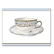 Blue Teacup - Gift Enclosure Cards (set of 12)