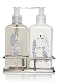 Thymes Sink Set, Chrome Caddy with Hand Wash and Lotion, Lavender