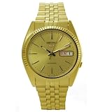 Seiko Wrist Watches-Seiko Autonatic Men’s Gold Dial Gold Bracelet Rolex-style Watch SRL350