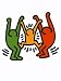 Untitled 1985 by Keith Haring. Size 22.19 inches width by 19.27 inches height. High Quality Art Poster Print