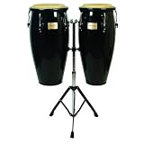 Tycoon Percussion 10 Inch & 11 Inch Congas Black Finish With Double Stand