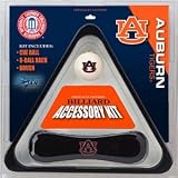 Auburn Tigers Billiard Accessories Kit - includes Triangle Rack, Cue Ball and Brush