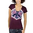 License Juniors Peace Sign Batik Graphic Tee - Wine