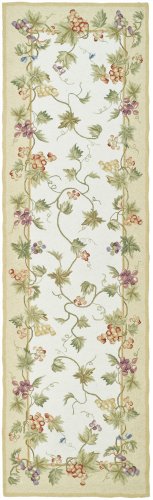 3' x 12' Runner Oscar Isberian Rugs Rug Ivory Color Hand Hooked China 