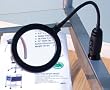 Studio Designs Futura LED magnifying Flex Lamp with both C-Clamp and Magnet