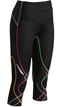 Hot Sale CW-X Women's Stabilyx Running Tights,Large,Black/Rainbow