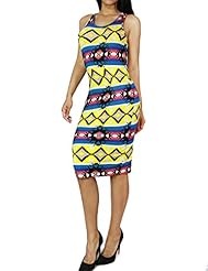 Cocktail Knee Length Spring Summer Fall Winter General Print Acrylic/Cotton/Nylon/Polyester/Rayon/Spandex/Viscose/Wool Bateau Neck Fitted Sleeveless  Dress