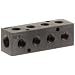 Polyconn PCM10-125R-04B 90 Degree Black Anodizing Aluminum Manifold, 1/4" NPT Female x 1/8" NPT Female, 4 Stations
