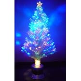 クリスマスツリー ブルーLEDファイバーツリー サイズ：高さ60cm