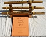 Windpony Three 6-Hole Poplar Flutes with Triple Rack & Book