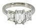 Platinum Emerald Cut 3-Stone Diamond Ring (GIA Certified 2.00 ct center, 4.02 cttw, I-J Color, VS1-2 Clarity), Size 6