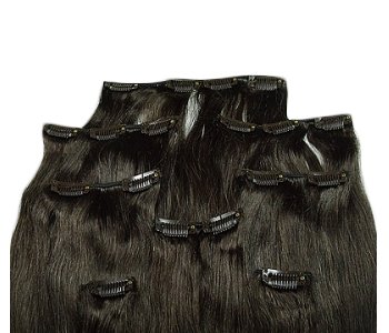 Clip-in 8-teilig 100% REMY Echthaar-Set glatt #2 Preisvergleich