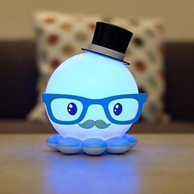 Aketex New Cute Octopus Model Energy-Saving Small Night Light LED Desk Lamp creative cartoon octopus style lamp den / bedroom energy saving lamps(Blue)