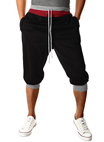 HEMOON Men's Casual Sports Jogging Harem Pants Jersey Sweatpants