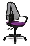 Topstar OP20QG03 B&uuml;rodrehstuhl Open Point SY inklusiv Armlehnen / Stoffbezug lila