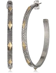 House of Harlow 1960 Metal Plated Marquis Hoop Earrings