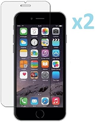 2pc Premium Hd Tempered Glass Screen Protector Film for Iphone 6 4.7" Inch A1633, A1688, A1700, A1549, A1586, A1589 (Clear Tempered Glass 4.7)