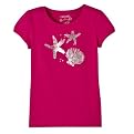 Girls' Cherokee® Short-Sleeve Sand Dollar Tee - Cerise Queen